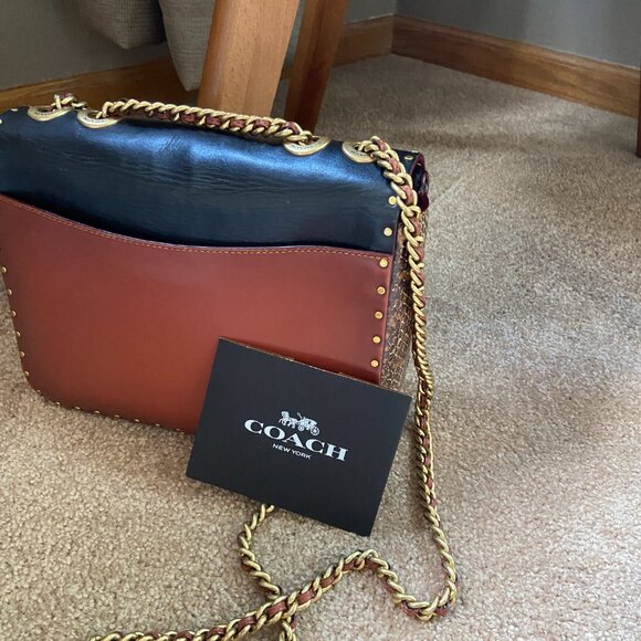 COACH MADISON MD SHOULDER BAG TEA ROSE TURNLOCK RIVETS - Picture 4 of 8